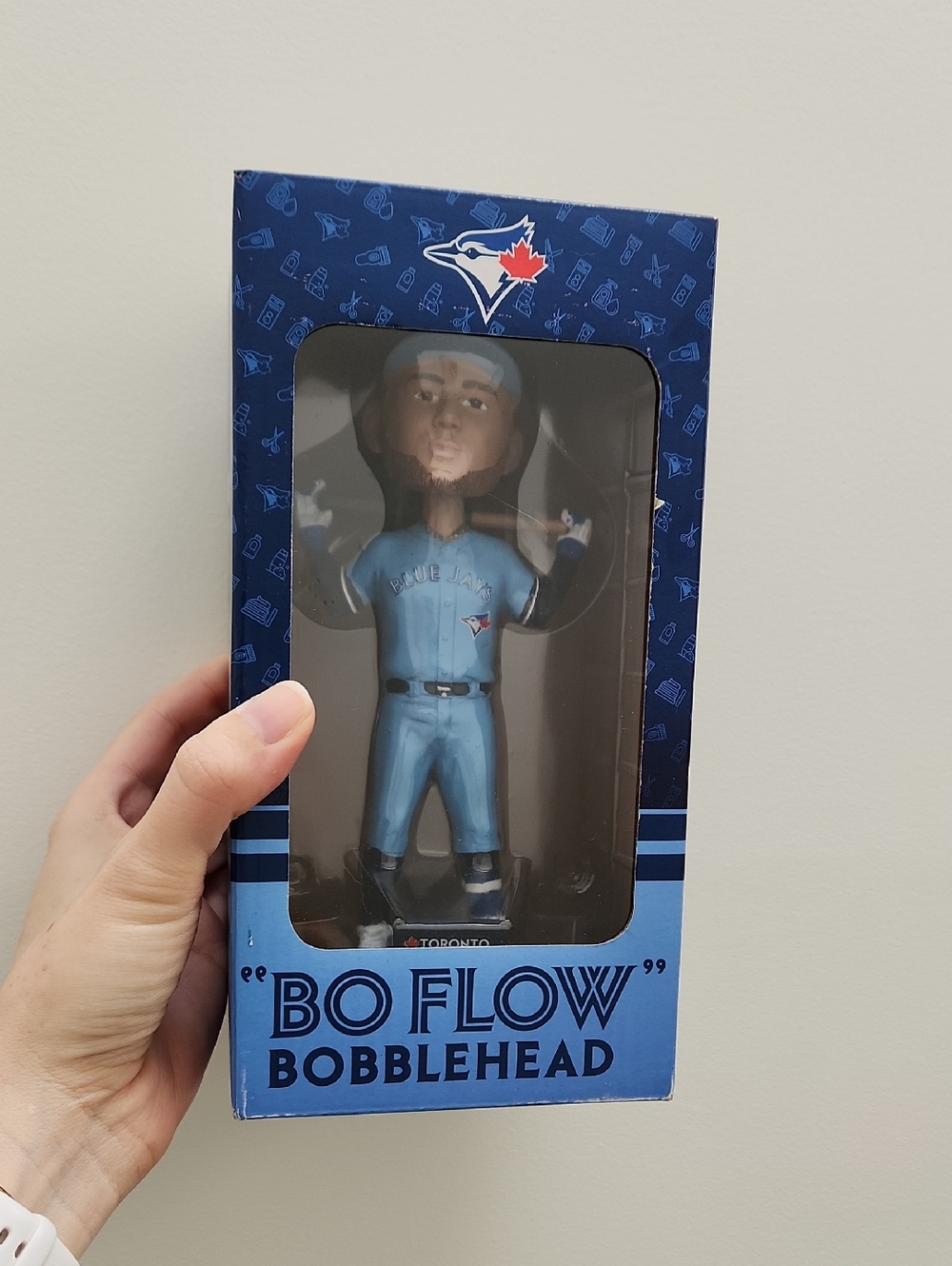 Toronto Blue Jays "Bo Flow" Bobblehead - Light Blue